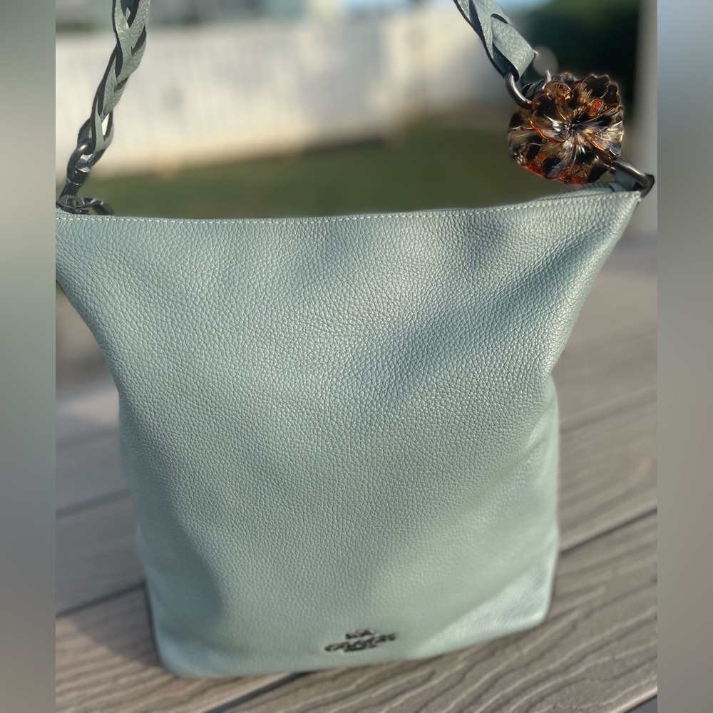 Coach Abby Leather Shoulder Bag in Mint